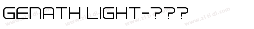 Genath Light字体转换